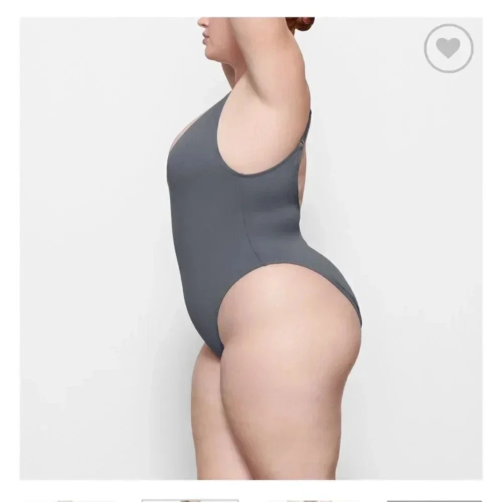 *Final Price* SKIMS gunmetal NWT 2X Swimsuit Plus Size Swimwear Designer